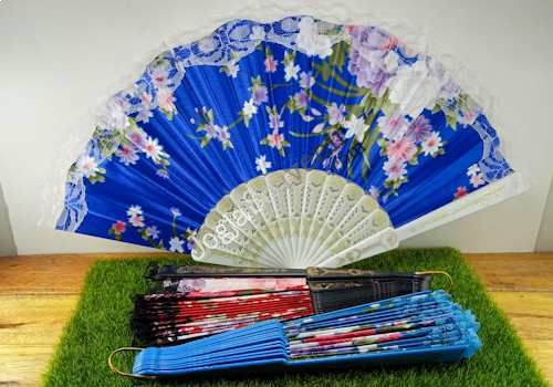 SA_018 Kipas Satin Renda Warna